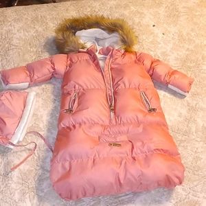 Car seat snowsuit baby girl